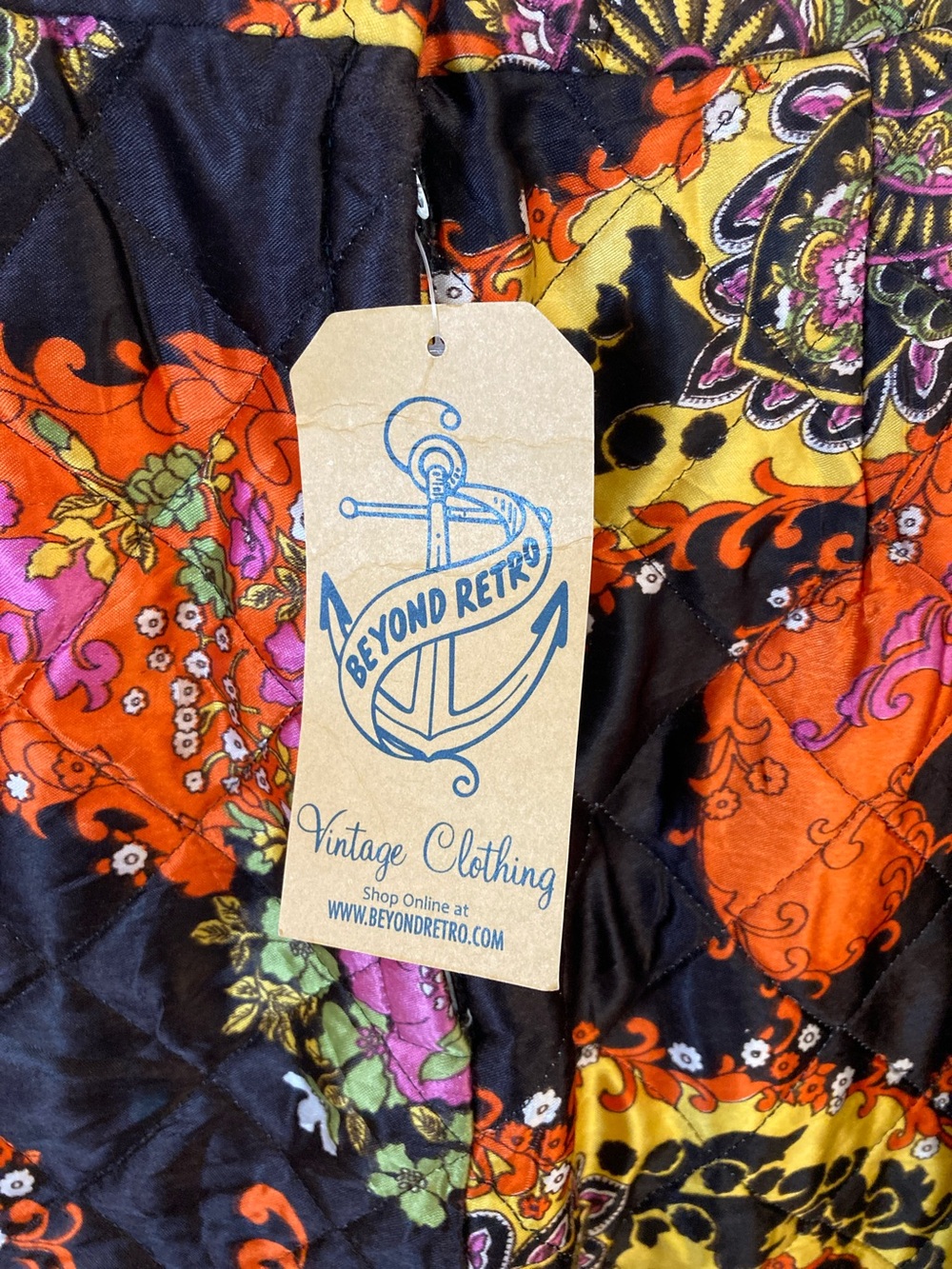 Vintage Byer of California QuiltedPaisley A-Line Skirt - Picture 3 of 6